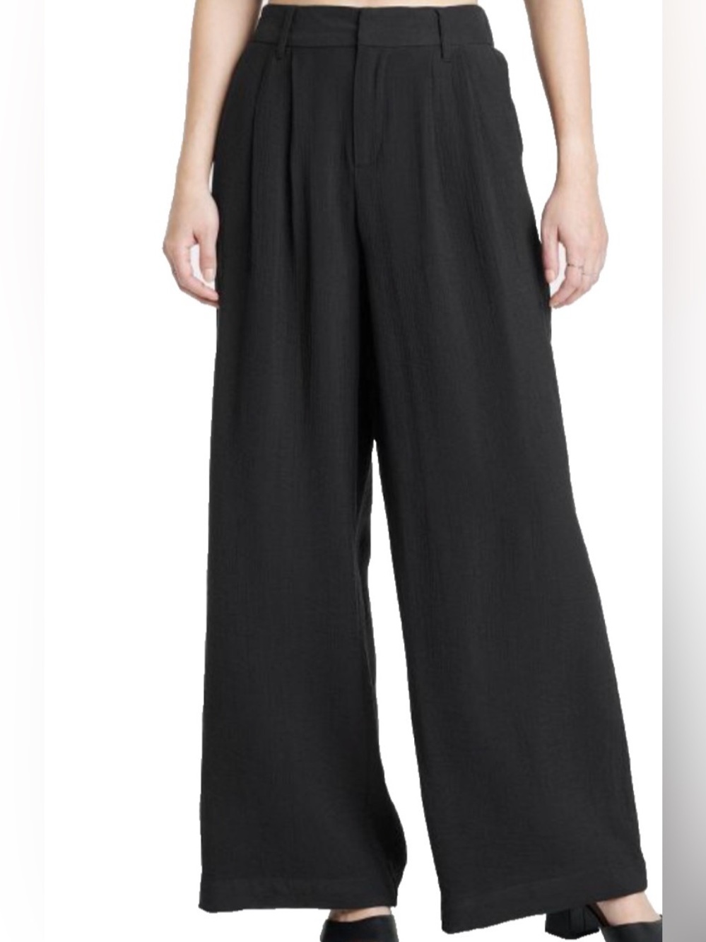 10 • a new day high waisted wide leg black trousers women's pants